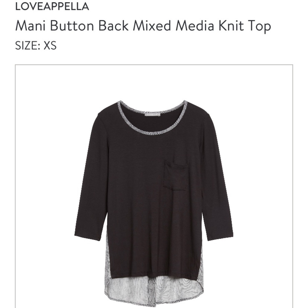 Loveappella Mani Button Back Mixed Media XS
